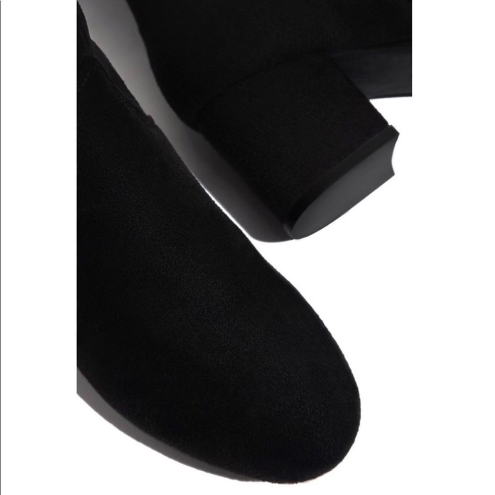 Black Over The Knee Chunky Low Heel
Lace Up Boots - Picture 4 of 11